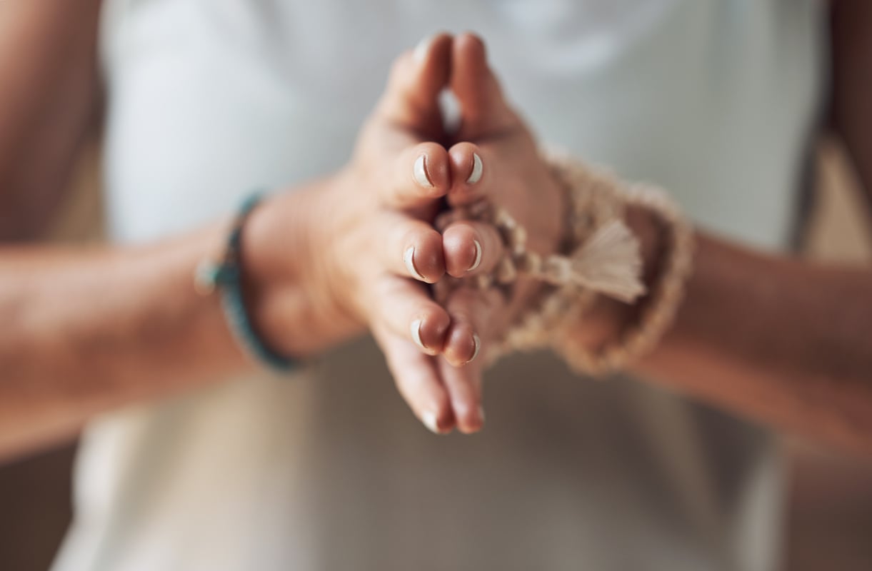 Balancing My Chakras. Cropped Shot of an Unrecognizable Woman St